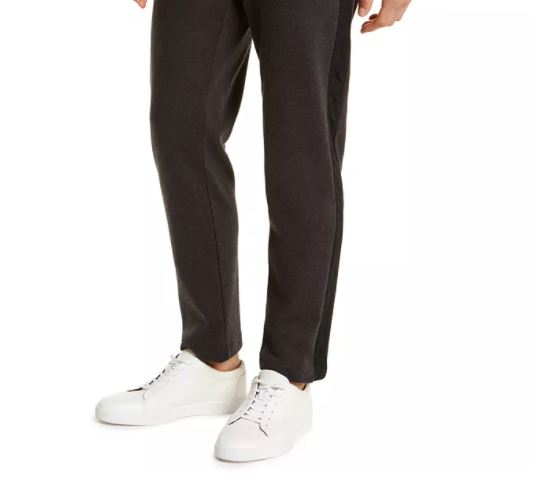 Calça de moletom masculina Calvin Klein Mix Media, preta, tamanho médio