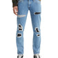 Calça jeans Levi's 511 Slim Fit Rip and Repair Masculina Azul Tamanho 32X34