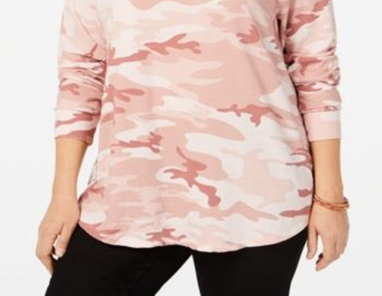 Love Tribe Moletom feminino plus size com estampa camuflada rosa tamanho 3X