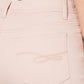 Jeans feminino estilo &amp; co. com controle de barriga, perna justa, rosa, tamanho 8, pequeno