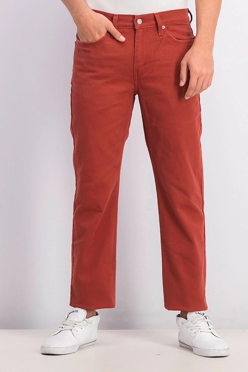 Calça jeans Levi's 514 Straight Fit masculina, vermelha, tamanho 32x32