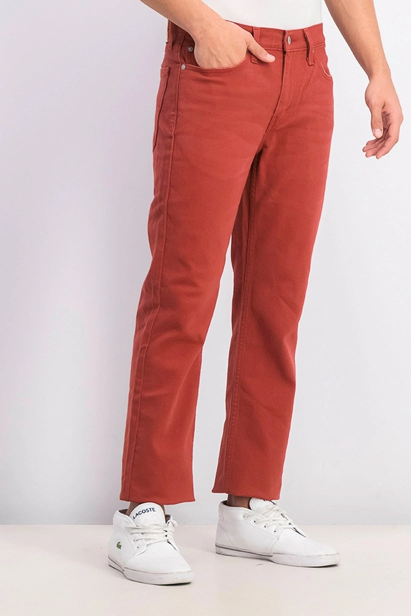 Calça jeans Levi's 514 Straight Fit masculina, vermelha, tamanho 32x32