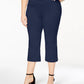 Calça Capri Feminina JM Collection Azul Tamanho 1X