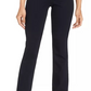 Jeans feminino estilo &amp; co com controle de barriga e cintura média, corte bootcut, preto, tamanho 24x4,5