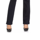 Jeans feminino estilo &amp; co com controle de barriga e cintura média, corte bootcut, preto, tamanho 24x4,5