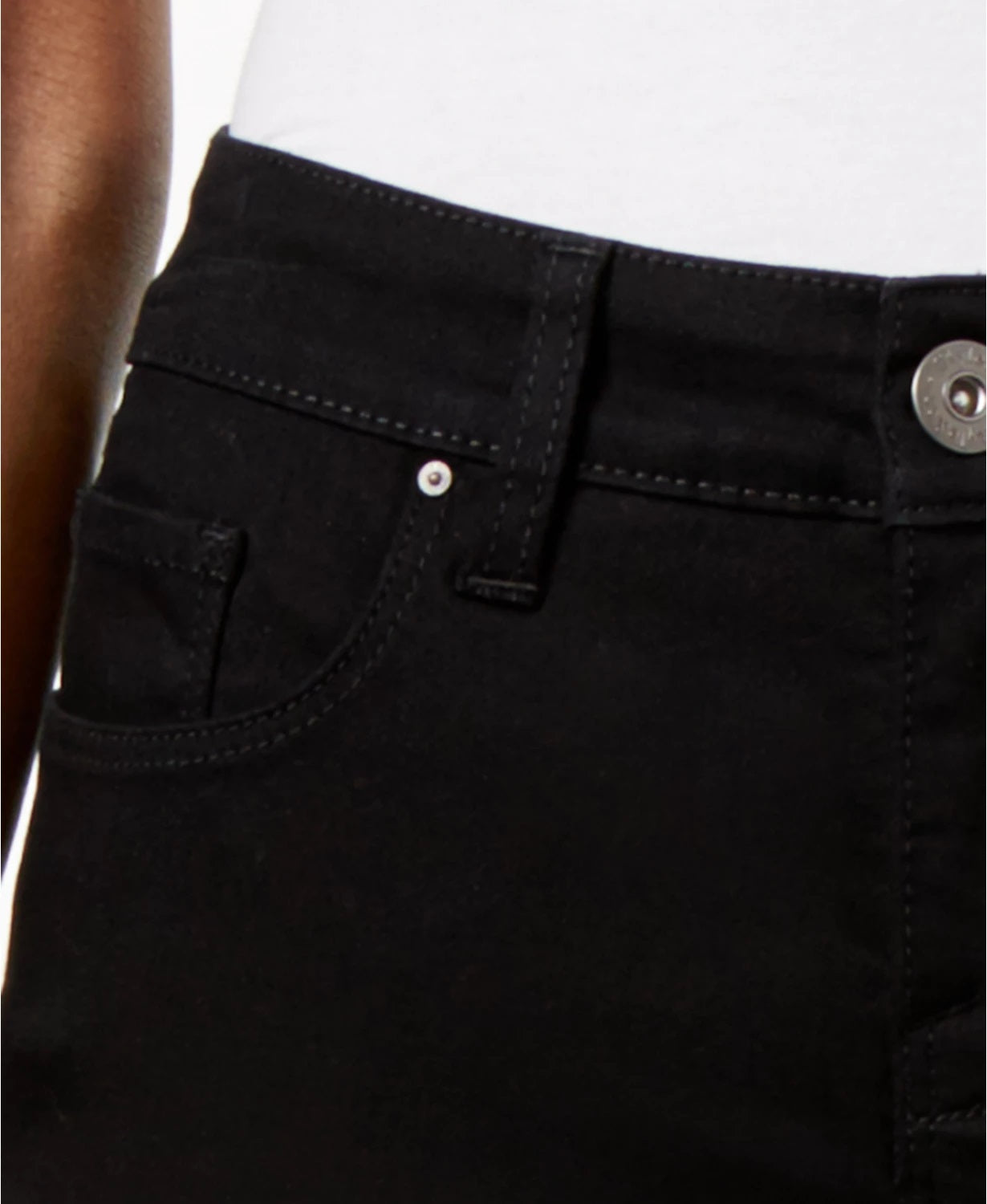 Calça jeans skinny feminina Style &amp; Co Curvy-Fit, comprimento regular, curta e longa, preta, tamanho 4