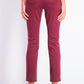 Jeans feminino estilo &amp; co com controle de barriga e perna reta, vermelho, tamanho 14