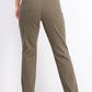 Calça jeans feminina estilo &amp; co com controle de barriga e perna reta, verde, tamanho 16