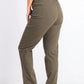 Jeans feminino estilo &amp; co com controle de barriga, perna reta, marrom, tamanho 18
