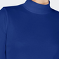 Camiseta feminina Charter Club de algodão com gola alta, azul, tamanho médio