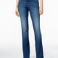 Jeans Curvy-Fit Bootcut Feminino Estilo &amp; Co Lavagem Marinho Tamanho 14 Longo