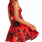 Vestido com recorte nas costas e comprimento flare City Studios Juniors, vermelho, tamanho 3