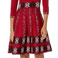 Vestido suéter estampado feminino Taylor, tamanho médio, vermelho