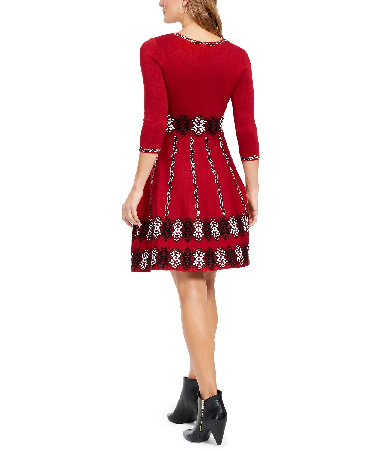 Vestido suéter estampado feminino Taylor vermelho tamanho X-Large