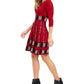 Vestido suéter estampado feminino Taylor vermelho tamanho X-Large