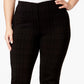 Calça skinny estampada Hollywood Plus da Alfani para mulheres, preta, tamanho 28W