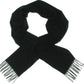 Cachecol de inverno feminino Kenneth Cole New York com franjas, preto, tamanho regular