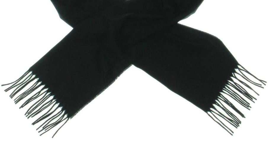 Cachecol de inverno feminino Kenneth Cole New York com franjas, preto, tamanho regular
