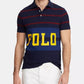 Camisa polo masculina Ralph Lauren Classic-Fit Retro Mesh, tamanho azul-marinho, extra pequeno