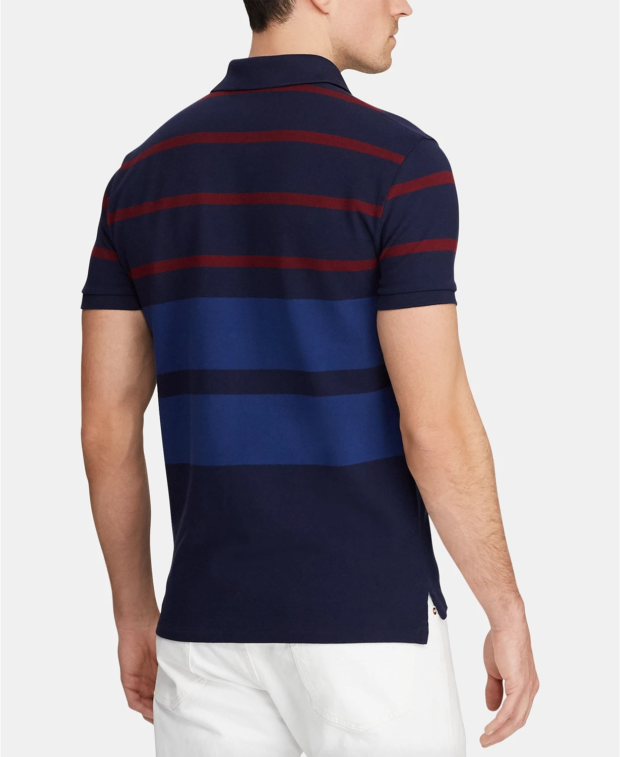 Camisa polo masculina Ralph Lauren Classic-Fit Retro Mesh, tamanho azul-marinho, extra pequeno