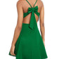Vestido com decote redondo e flare City Studios Juniors, tamanho 3, verde