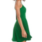 Vestido com decote redondo e flare City Studios Juniors, tamanho 3, verde