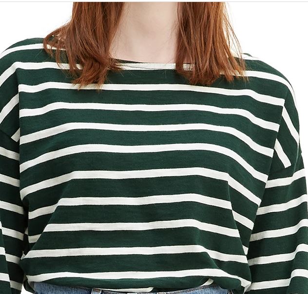 Camiseta Levi's Cora Cotton Sailor Feminina Verde Tamanho X-S