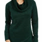 Suéter feminino Ideology com gola alta, verde, tamanho X-S