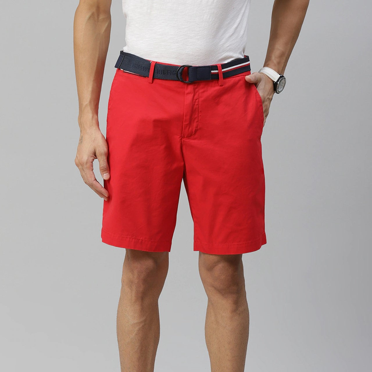 Shorts Tommy Hilfiger Th Flex Stretch 9 Masculino Vermelho Tamanho 42