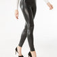 Calça skinny feminina de couro sintético Petite da INC International Concepts, preta, tamanho 6 Petite