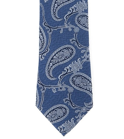 Michael Kors Masculino Azul Marinho Imaculado Seda Paisley Azul Marinho Tamanho Regular