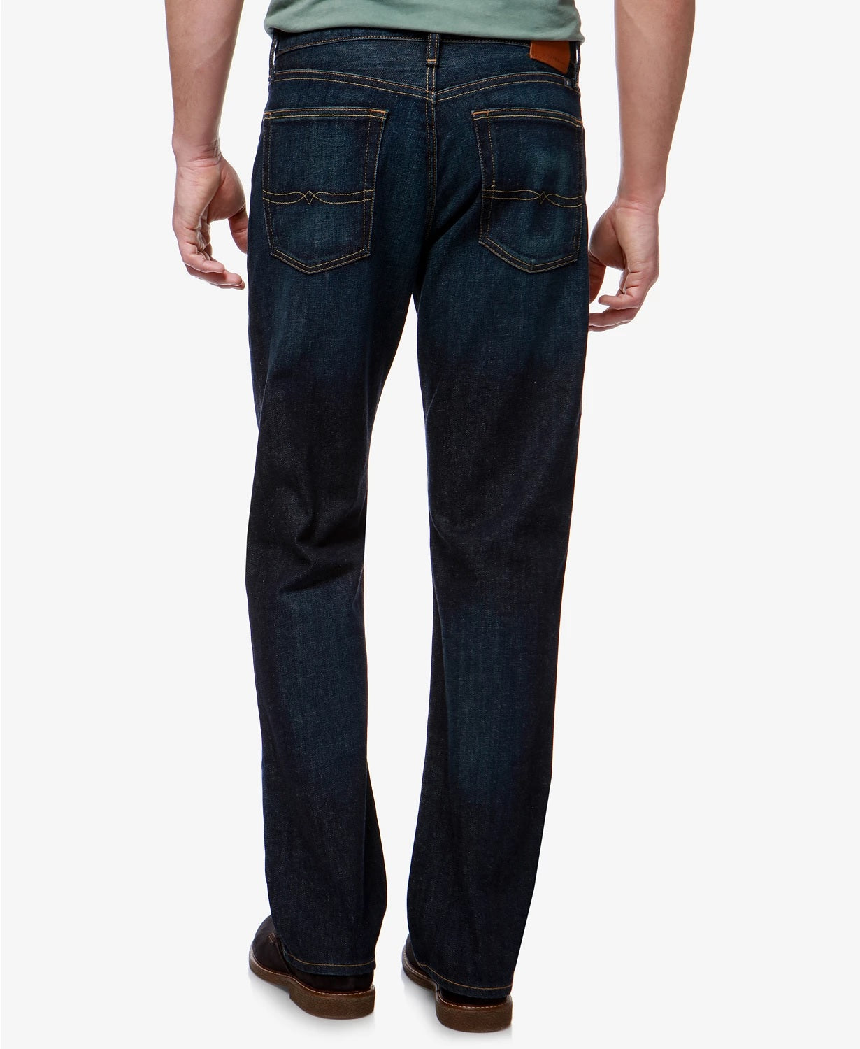 Calça jeans masculina Lucky Brand 181 Relaxed Straight Fit, azul marinho, tamanho 34x30