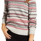 Suéter feminino listrado de algodão e lã Fair Isle da Lucky Brand, cinza, tamanho médio