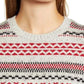Suéter feminino listrado de algodão e lã Fair Isle da Lucky Brand, cinza, tamanho médio