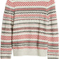 Suéter feminino listrado de algodão e lã Fair Isle da Lucky Brand, cinza, tamanho médio