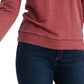 Lucky Brand Colar Feminino Bordado Moletom Vermelho Tamanho X-S