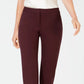 Calça feminina Alfani Petite Ponte-Knit Slim-Leg, vinho, tamanho 2P
