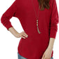 Suéter feminino vermelho INC International Concepts