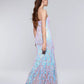 Vestido de festa infantil Say Yes To The Prom com lantejoulas iridescentes e sereia, turquesa/água, tamanho 7