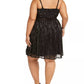 Vestido feminino plus size da City Studios, corte metálico e flare, tamanho 18, prateado