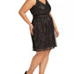 Vestido feminino plus size da City Studios, corte metálico e flare, tamanho 18, prateado