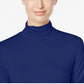 JM Collection Blusa feminina de gola alta azul tamanho XX-G