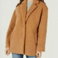 Coleção B Juniors' Faux-Faux Coat Marrom Tamanho Grande