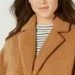 Coleção B Juniors' Faux-Faux Coat Marrom Tamanho Grande