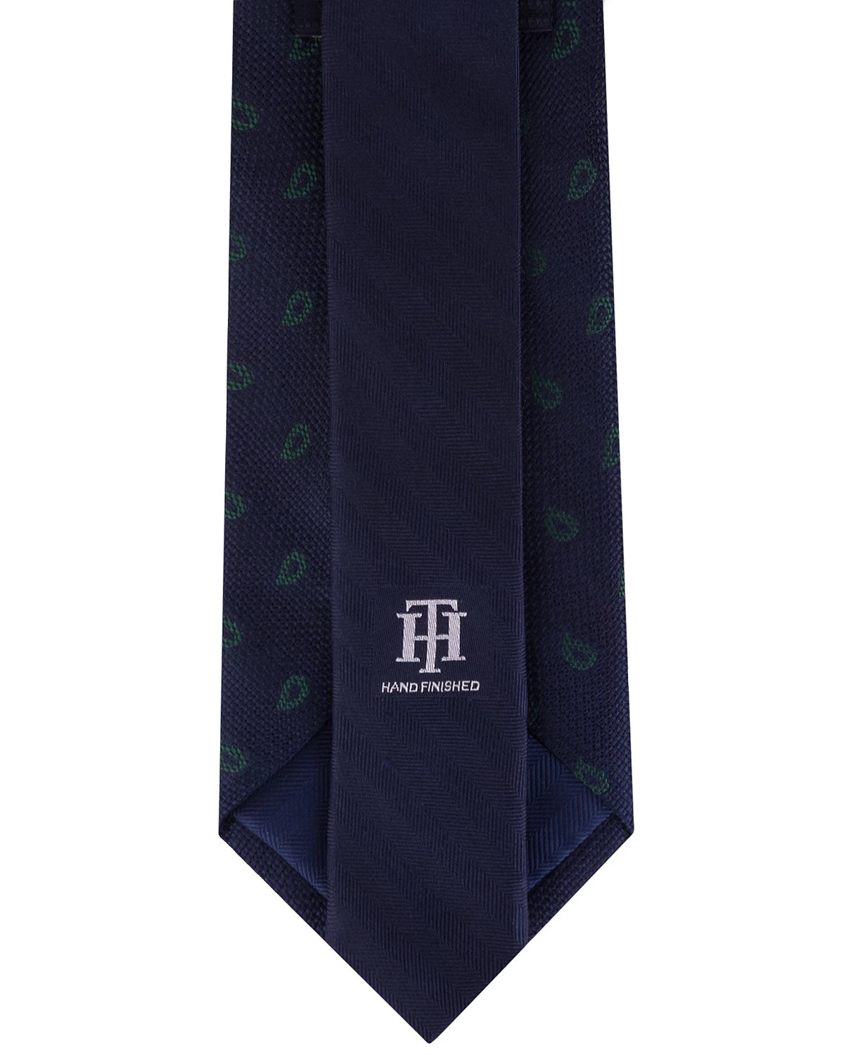 Gravata de seda Paisley texturizada clássica masculina Tommy Hilfiger, verde, tamanho regular