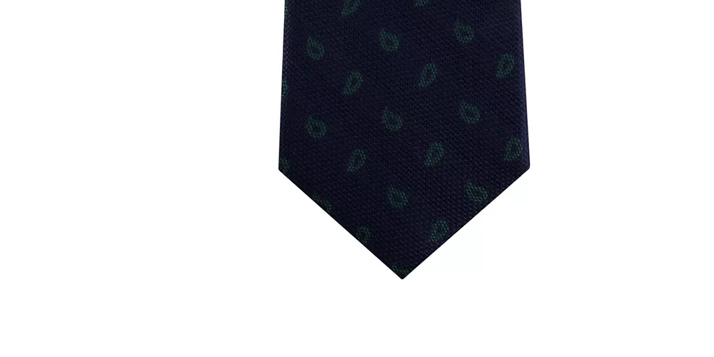 Gravata de seda Paisley texturizada clássica masculina Tommy Hilfiger, verde, tamanho regular