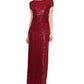 Vestido de renda com lantejoulas SL Fashions feminino vermelho tamanho 14