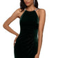 Vestido de veludo feminino Betsy &amp; Adam verde escuro tamanho 10