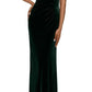 Vestido de veludo feminino Betsy &amp; Adam verde escuro tamanho 10