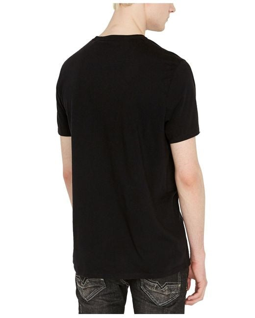 Camiseta masculina Buffalo David Bitton com estampa gráfica do logotipo Tymop, preta, tamanho XXG